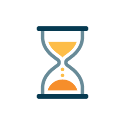 an hourglass icon depicting 2 of 7 signs your website needs a refresh: it takes too long to load