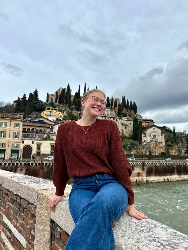 ChristiAnna posed for a photo while studying abroad in Europe.